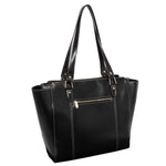 McKlein Alicia Genuine Leather Tote Bag, Black (97515)