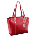 McKlein AliciaGenuine Leather Tote Bag, Red (97516)