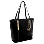 McKlein M Series Cristina Genuine Leather Tote Bag, Black (97545)