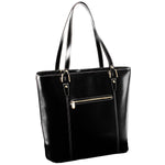 McKlein M Series Cristina Genuine Leather Tote Bag, Black (97545)