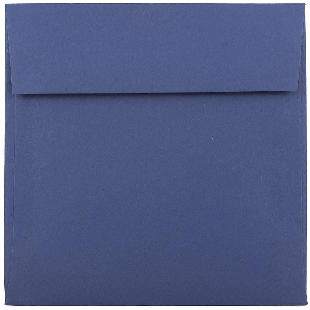 JAM Paper 6 x 6 Square Invitation Envelopes, Presidential Blue, 25/Pack (563916914)