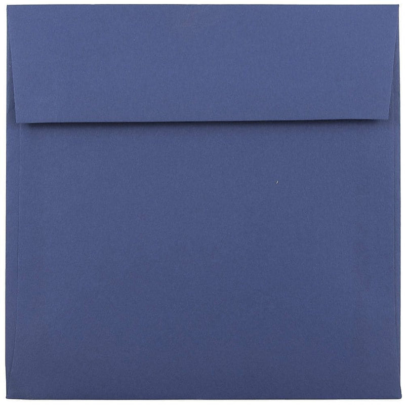 JAM Paper 6 x 6 Square Invitation Envelopes, Presidential Blue, 25/Pack (563916914)