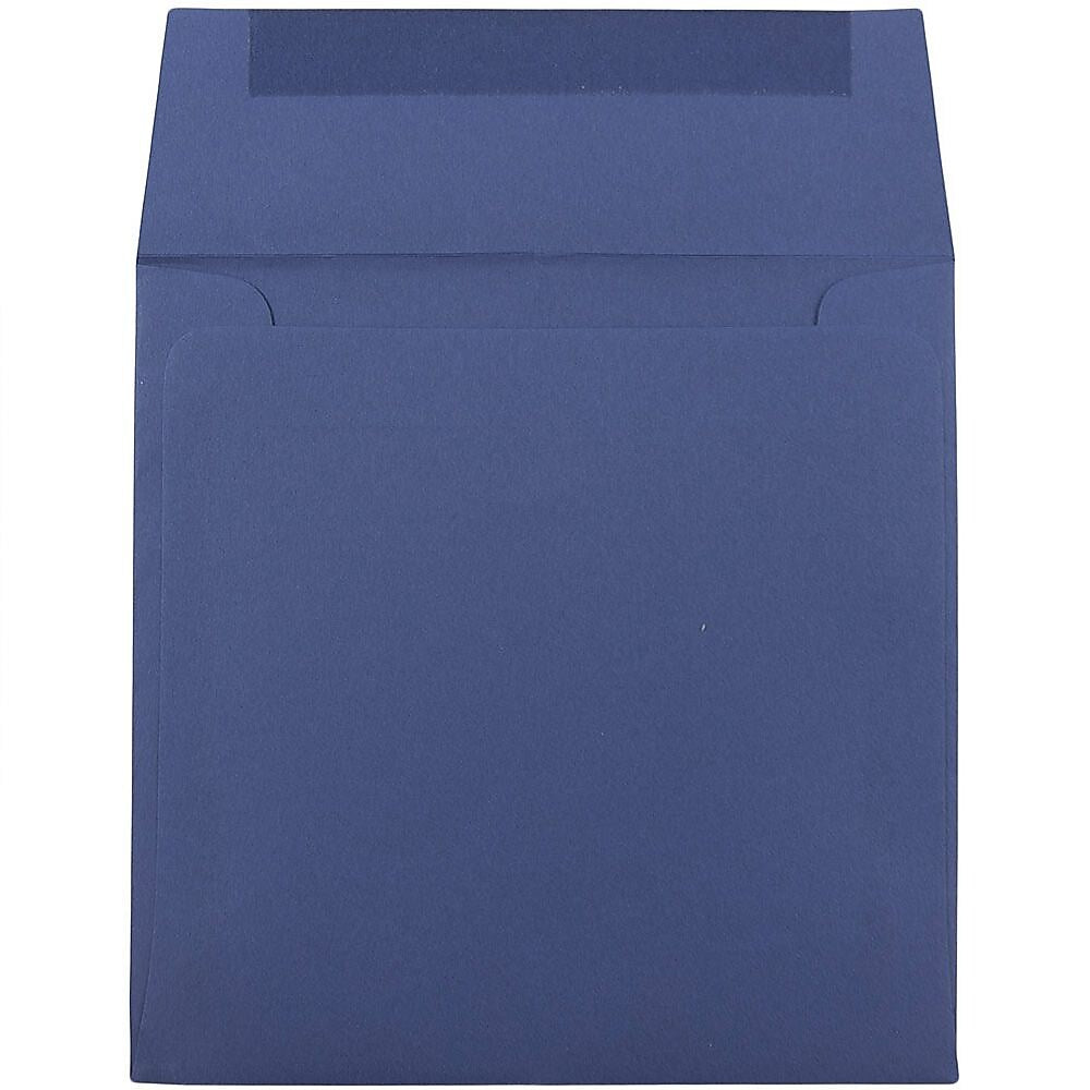 JAM Paper 6 x 6 Square Invitation Envelopes, Presidential Blue, 25/Pack (563916914)