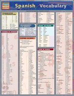 QuickStudy Spanish Vocabulary Nonmagnetic Charts,  8.5" x 11", 3/Pack (9781423231479)