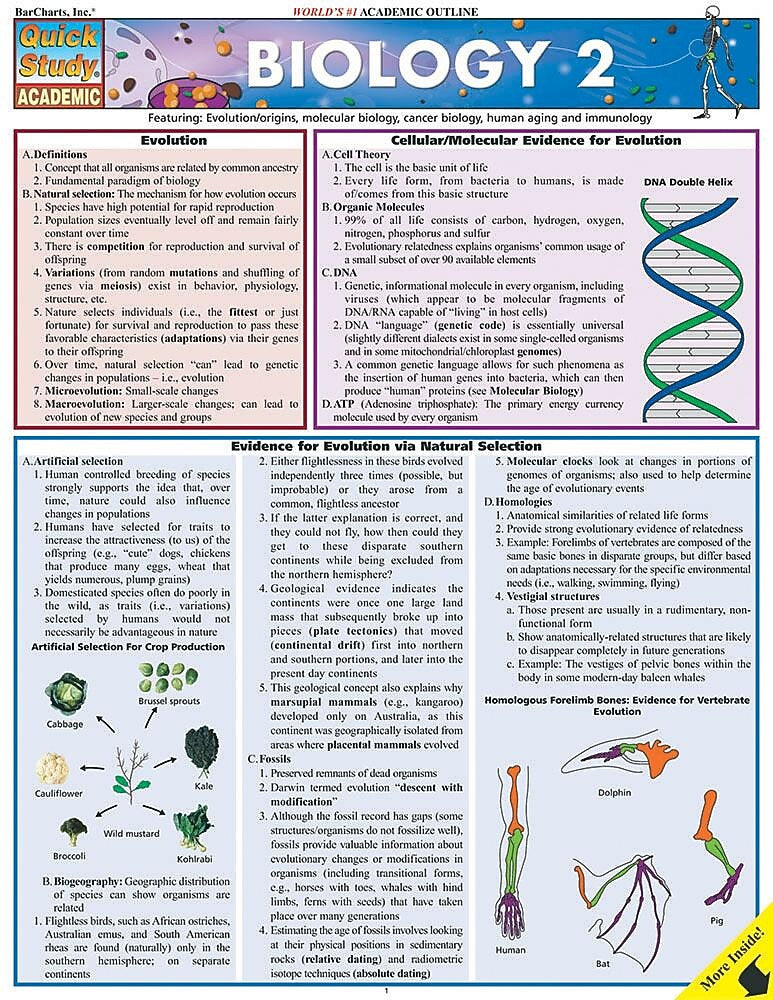 BarCharts, Inc. QuickStudy® Biology Reference Set (9781423230267)