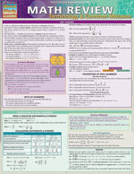 QuickStudy Math Review Nonmagnetic Charts, 8.5" x 11", 4/Pack (9781423230304)
