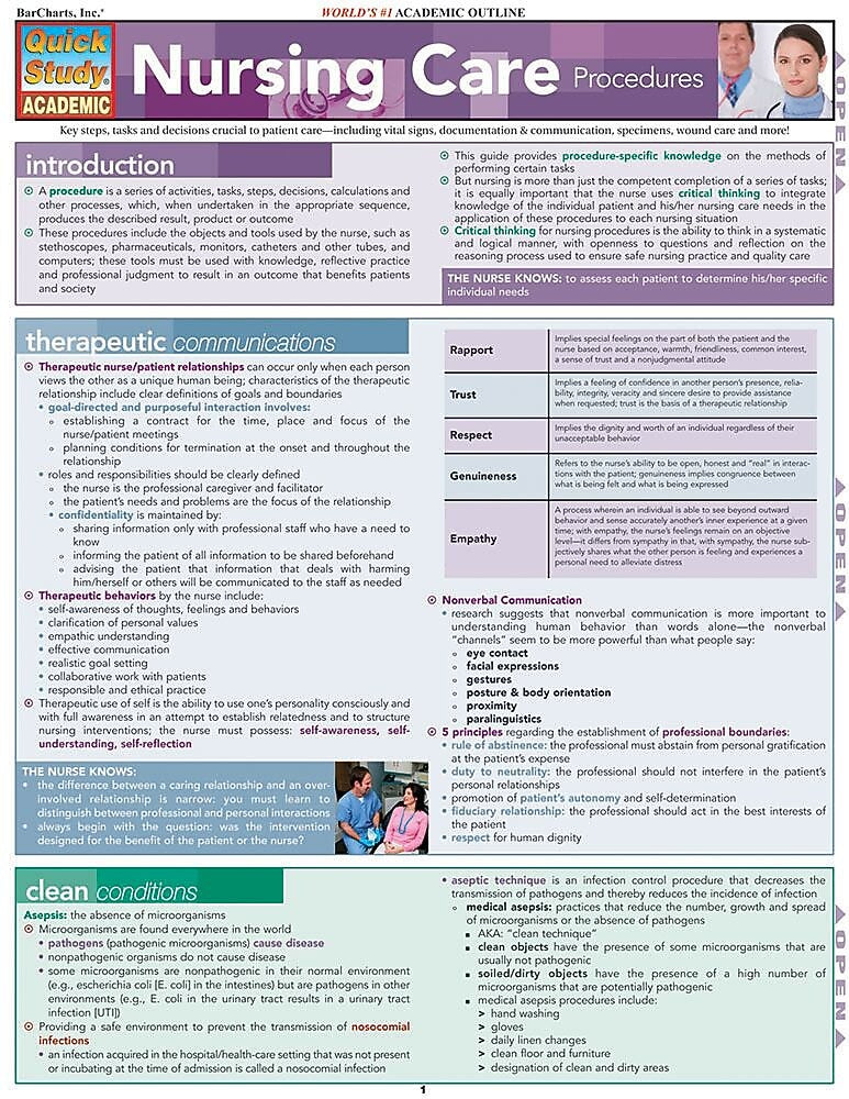 BarCharts, Inc. QuickStudy® Nursing Reference Set (9781423230380)