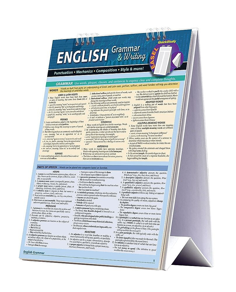 BarCharts, Inc. QuickStudy® English Easel Reference Set (9781423230564)
