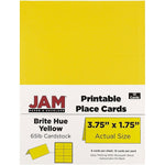 JAM Paper® Printable Place Cards, 3 3/4 x 1 3/4, Yellow Placecards, 12/Pack (225928558)