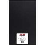 JAM Paper Legal Matte 8.5" x 14" Multipurpose Paper, 28 lbs., Black, 50 Sheets/Pack (64429500)