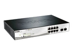 D-Link 10-Port Gigabit Ethernet Managed Switch, 10/100/1000 Mbps, Black/Silver (DGS-1210-10P)