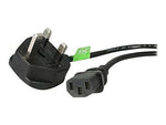 StarTech 6' Standard UK Power Cord for Computers, Black (PXT101UK)