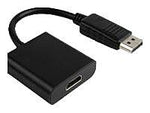 4XEM 4XDPHDMI 0.67' DisplayPort/HDMI Audio/Video Cable, Black