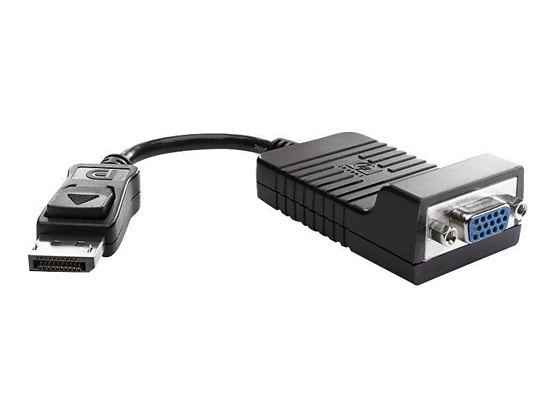 HP ® F7W97AA 8" DisplayPort to VGA Video Adapter, Black
