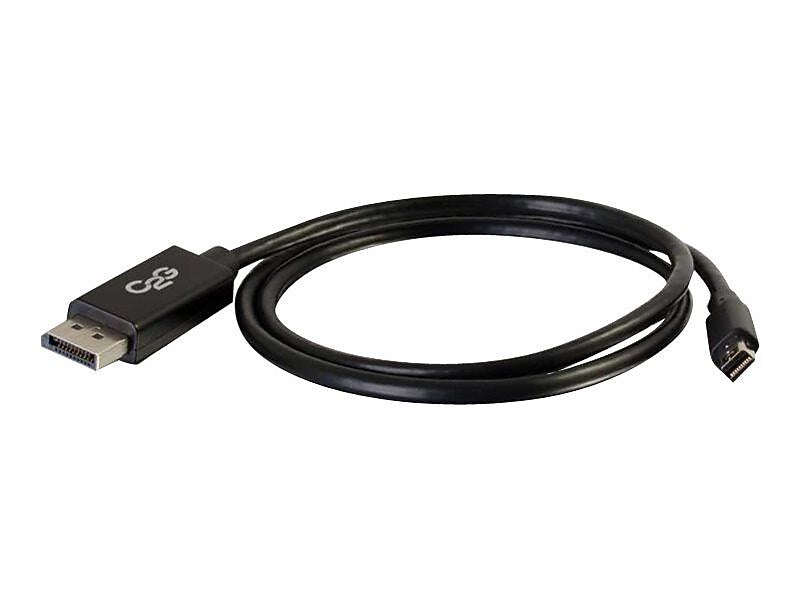 C2G 54301 6' Mini DisplayPort to DisplayPort Male/Male Adapter Cable, Black