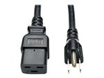 Tripp Lite 8' IEC320C19/NEMA 5-15P Female/Male Heavy-Duty Power Adapter Cord, Black (P034-008)