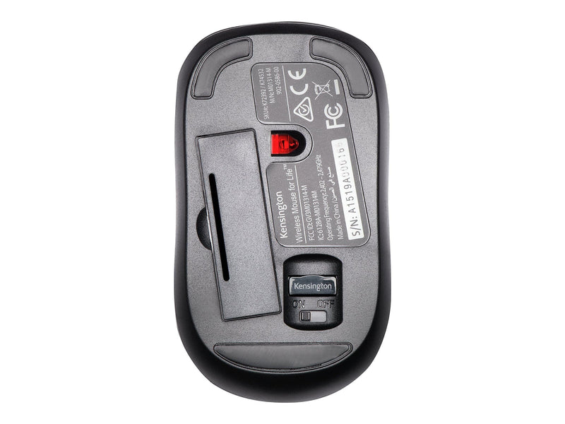 Kensington Wireless Ambidextrous Optical USB Mouse, Black (KMW72392)