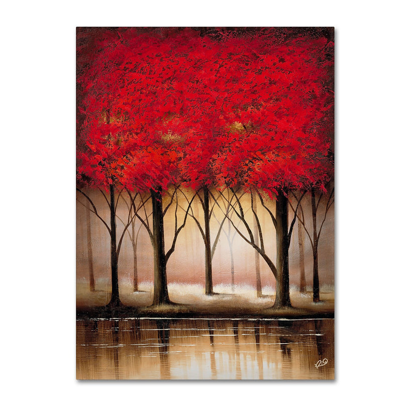 Trademark Fine Art Rio 'Serenade in Red' Canvas Art 35x47 Inches