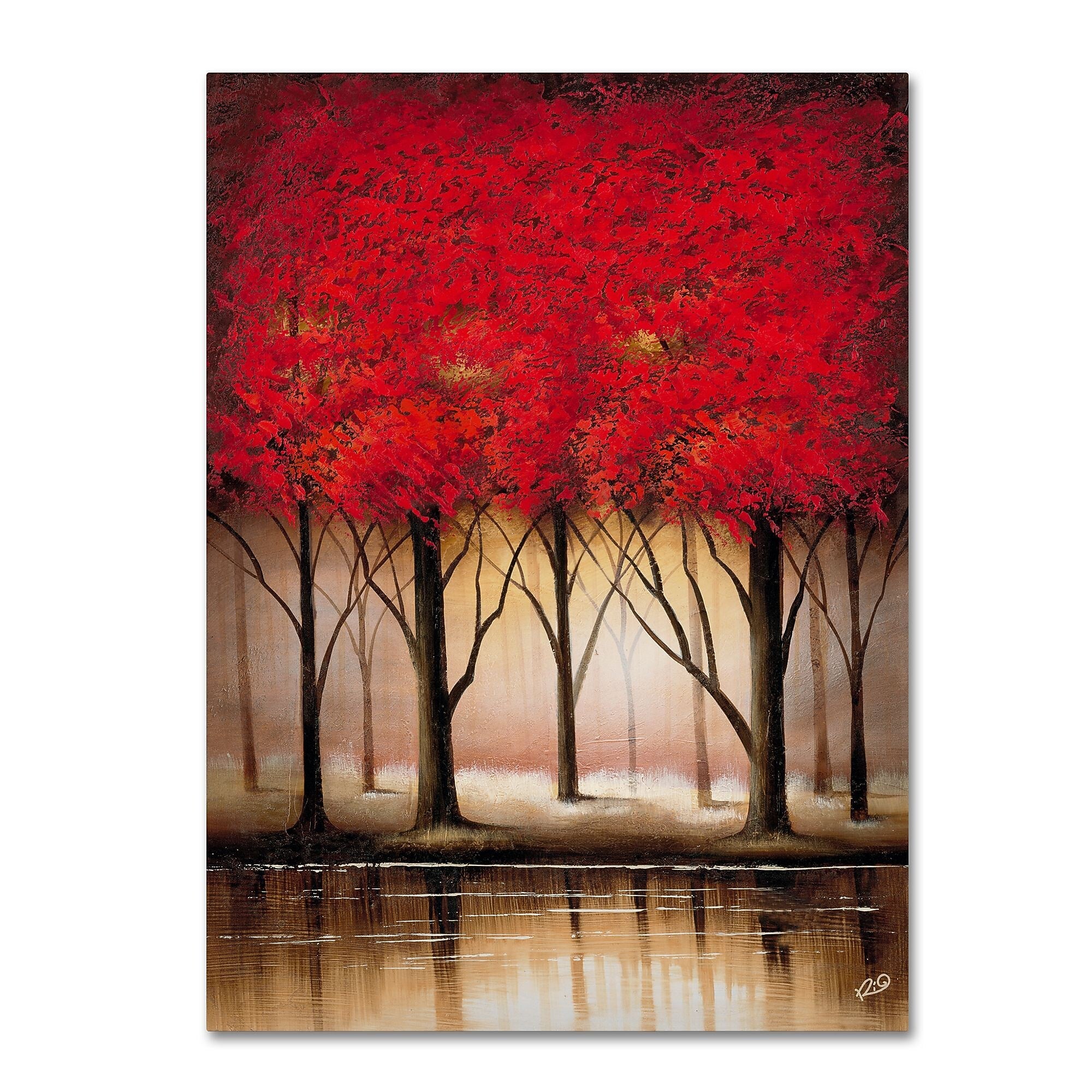 Trademark Fine Art Rio 'Serenade in Red' Canvas Art 24x32 Inches