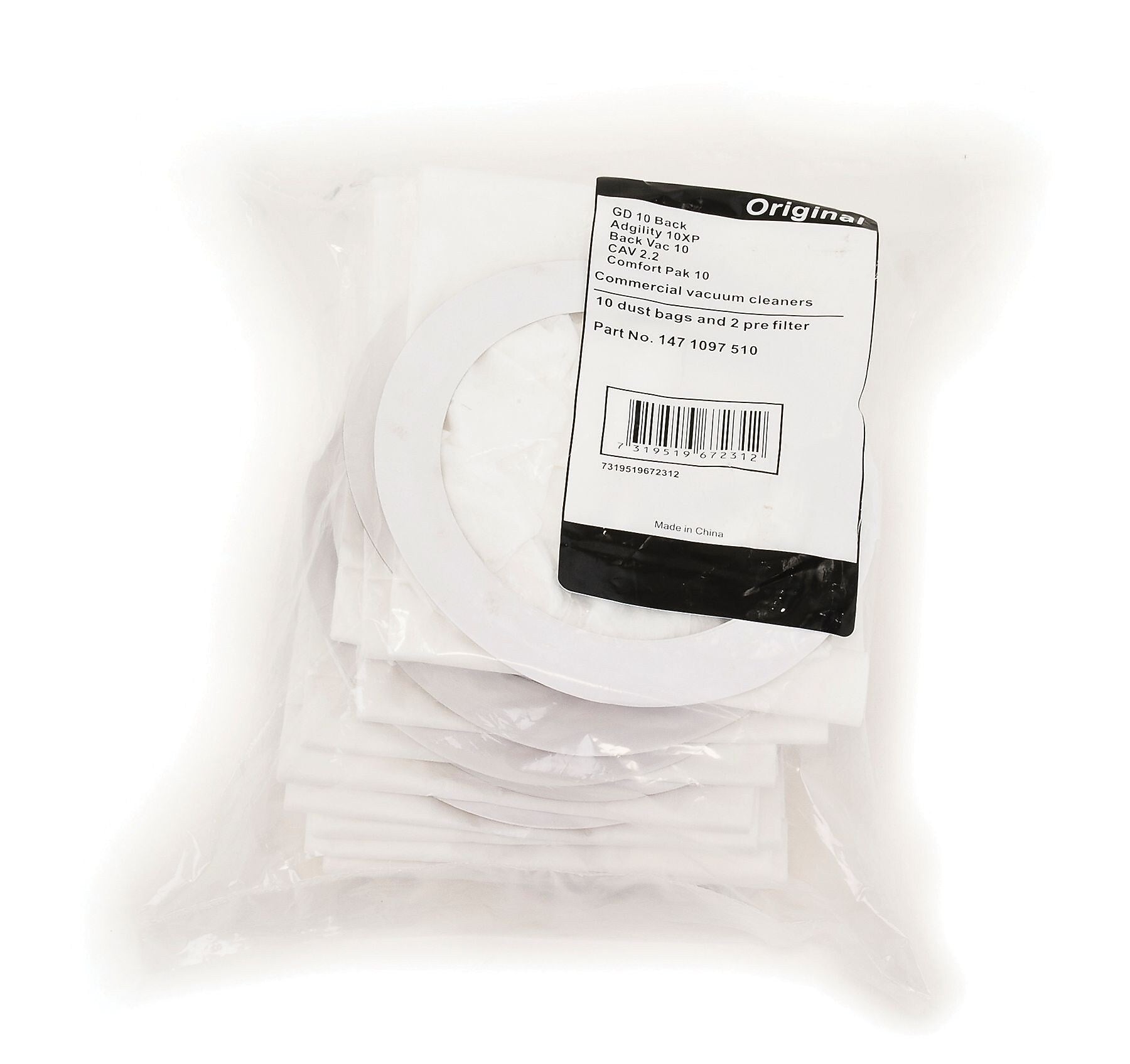 Clarke® by Nilfisk Nilfisk-Advance Comfort Pak Vacuum Bags, 10/Ct