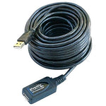 Plugable Active 6.6' USB-A Extension Cable, Male to Female, Black (USB2-10M)