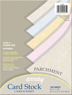 Array 65 lb. Cardstock Paper, 8.5" x 11", Assorted Colors, 100 Sheets/Pack (101235)