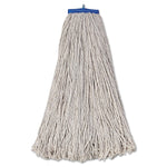 UNISAN® Plastic Fiber Economical Lieflat Mop Head, White, 12/Case