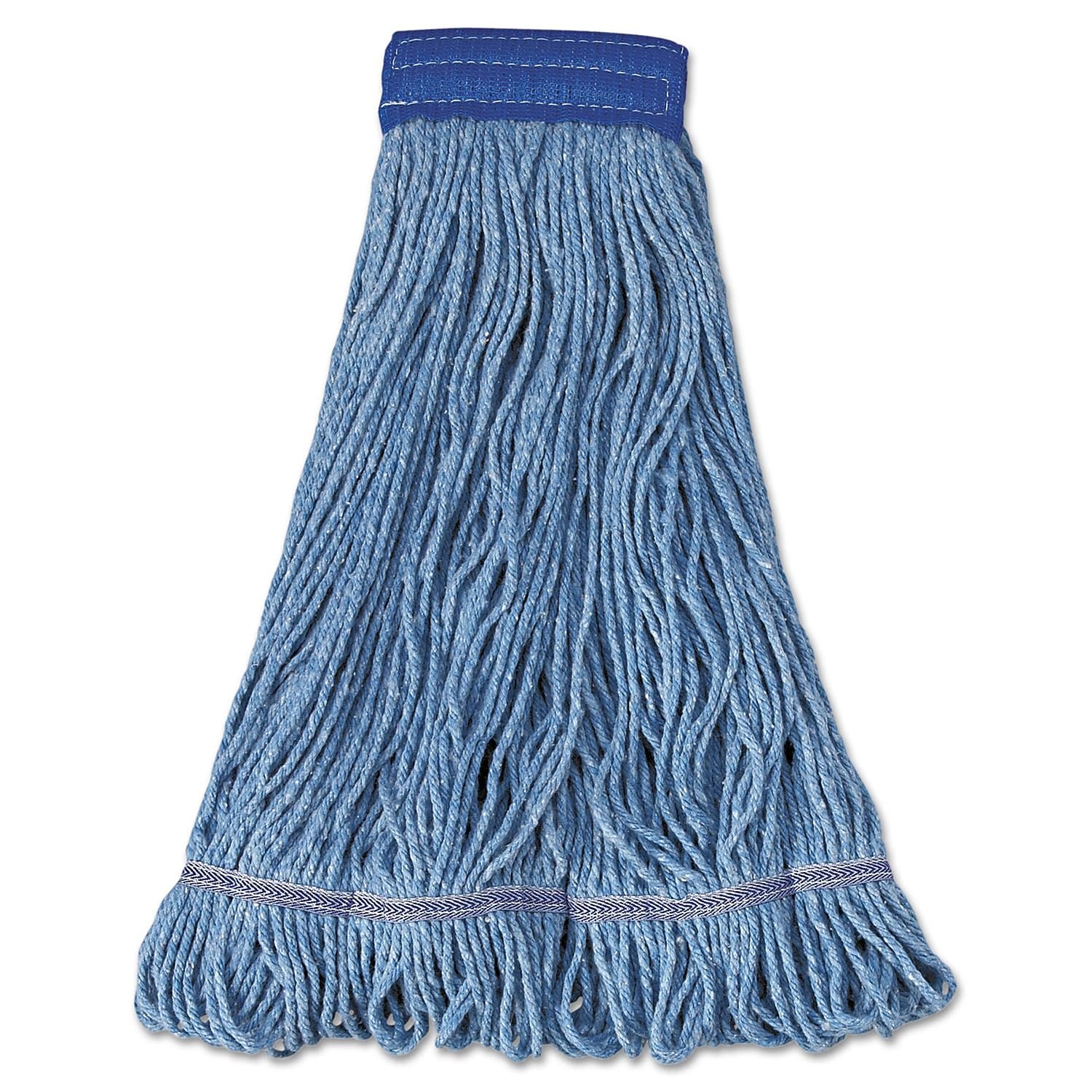 UNISAN Mop Head, Super Loop Head, Cotton/synthetic Fiber, X-Large, Blue, 12/carton