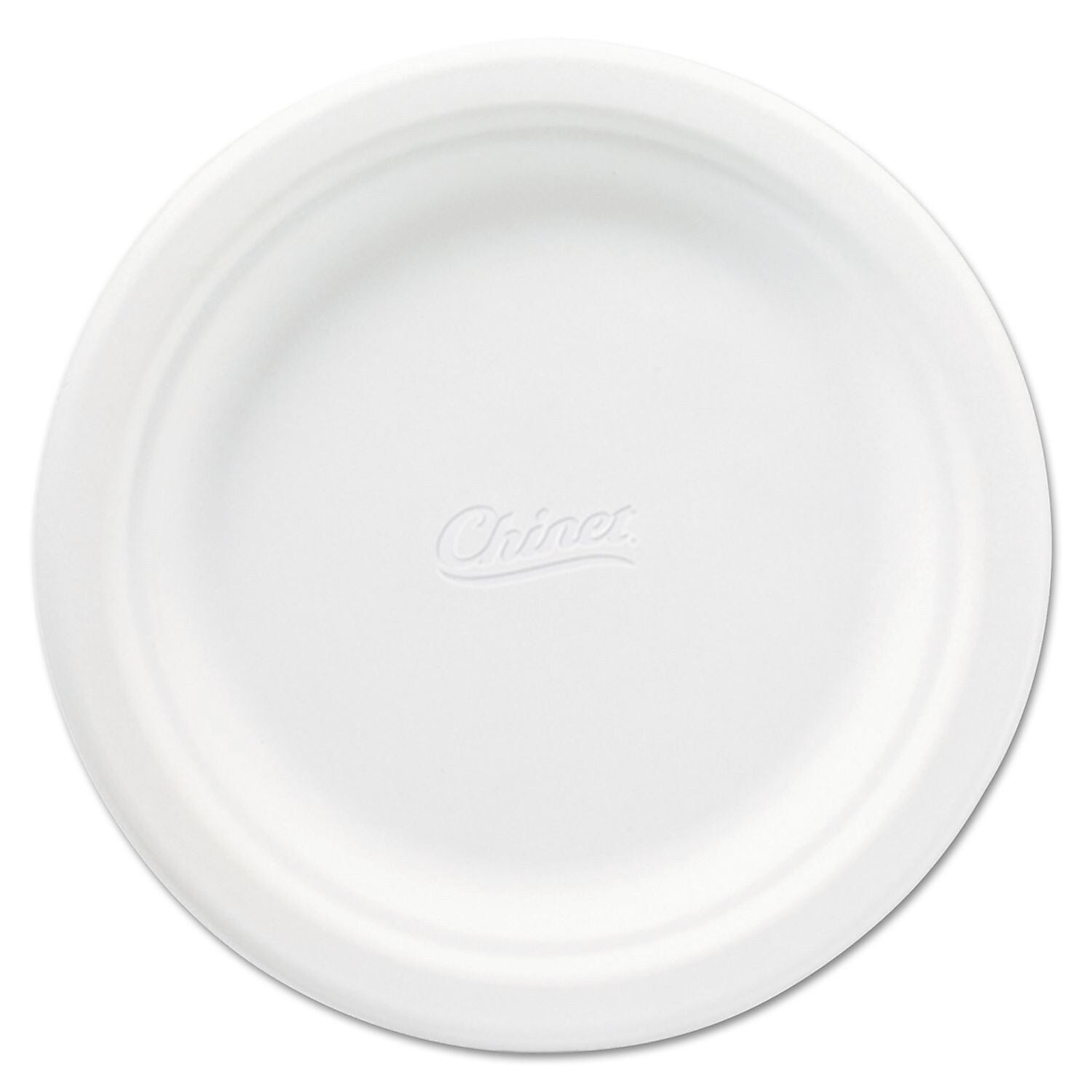 Huhtamaki Classic Paper Plates , 6 3/4" , White , Round , 125/Pack , 8 Packs/Case