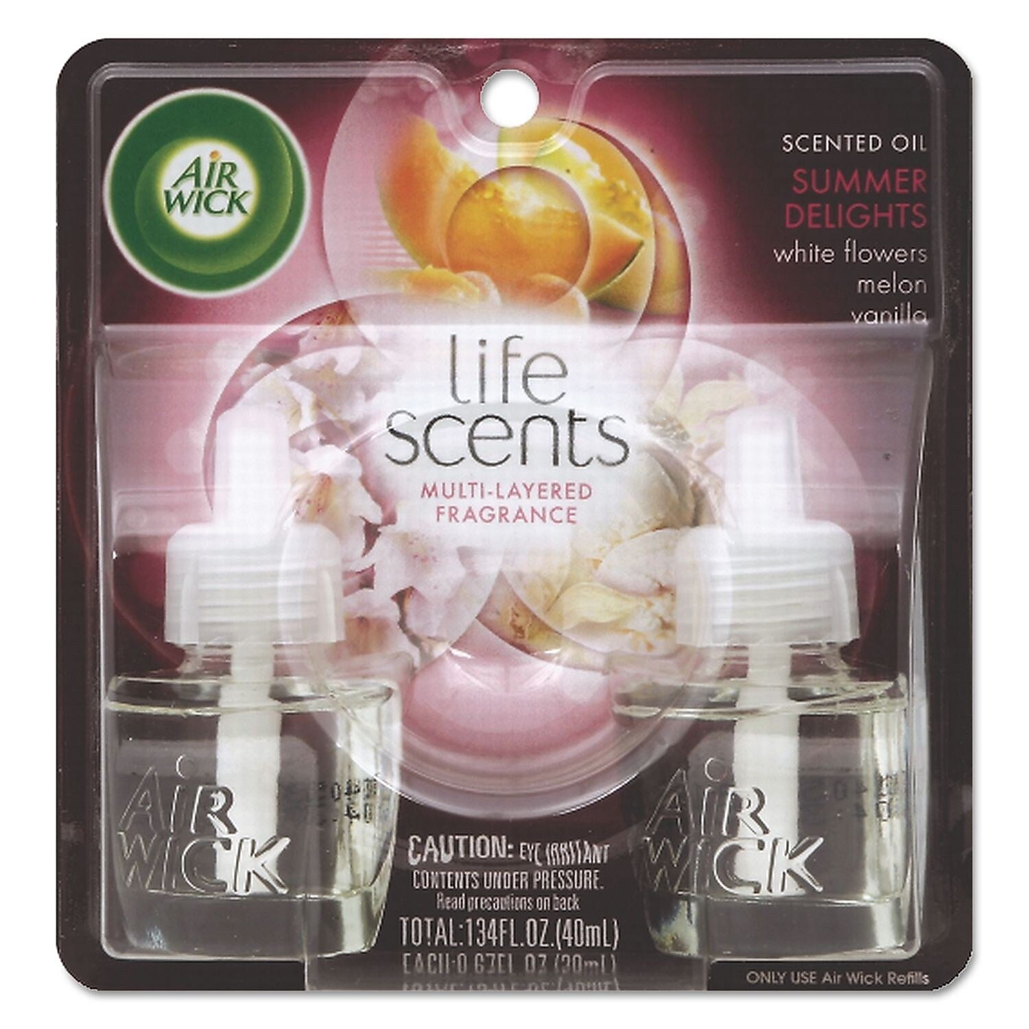 Air Wick® Life Scents Scented Oil Refills, Summer Delights, 0.67 Oz, 2/pack, 6 Pack/ctn