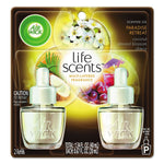 Air Wick® Life Scents Scented Oil Refills, Paradise Retreat, 0.67 Oz, 2/pack, 6 Pack/ctn