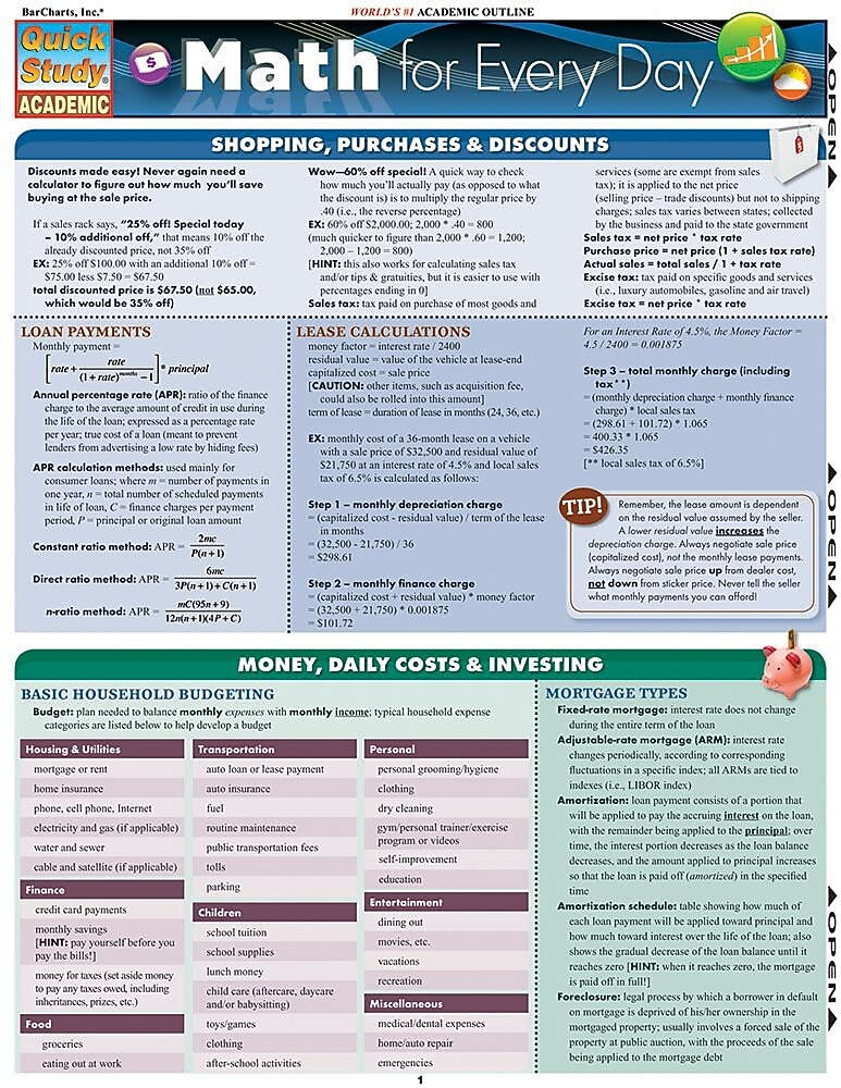 BarCharts, Inc. QuickStudy® Personal Finance Reference Set (9781423231424)