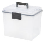 IRIS WeatherPro Portable File Box, Letter Size, Clear (110350)