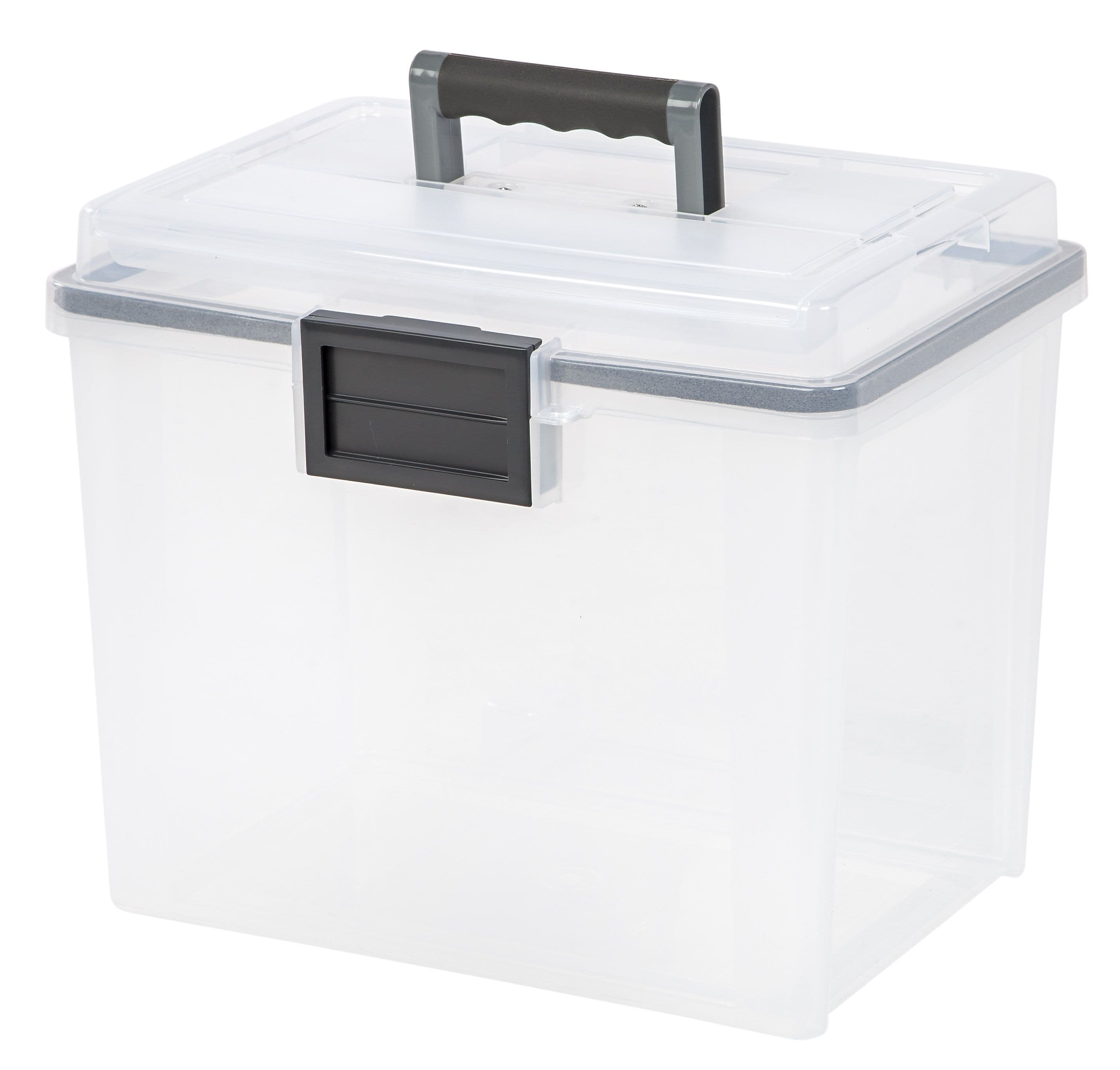 IRIS WeatherPro Portable File Box, Letter Size, Clear (110350)