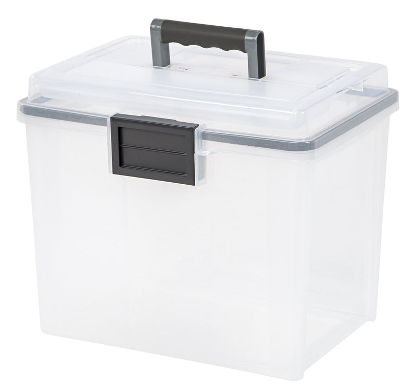 IRIS WeatherPro Portable File Box, Letter Size, Clear (110350)