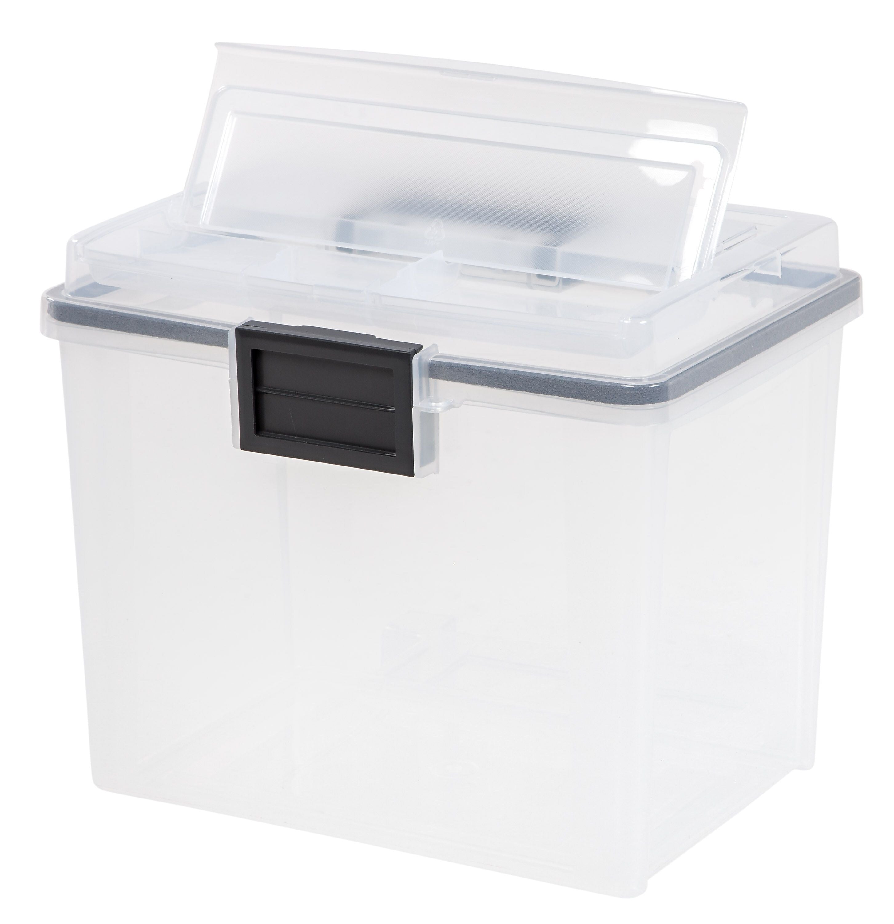 IRIS WeatherPro Portable File Box, Letter Size, Clear (110350)