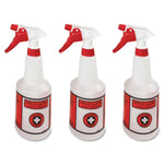 Impact Alert 24 oz. Spray Bottle with Trigger, Clear/Red, 32/Carton (IMP5024SS)