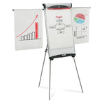 AbilityOne SKILCRAFT Euro Magnetic Presentation Easel - 27" Width x 39" Height - White Aluminum - Floor Standing, Tabletop