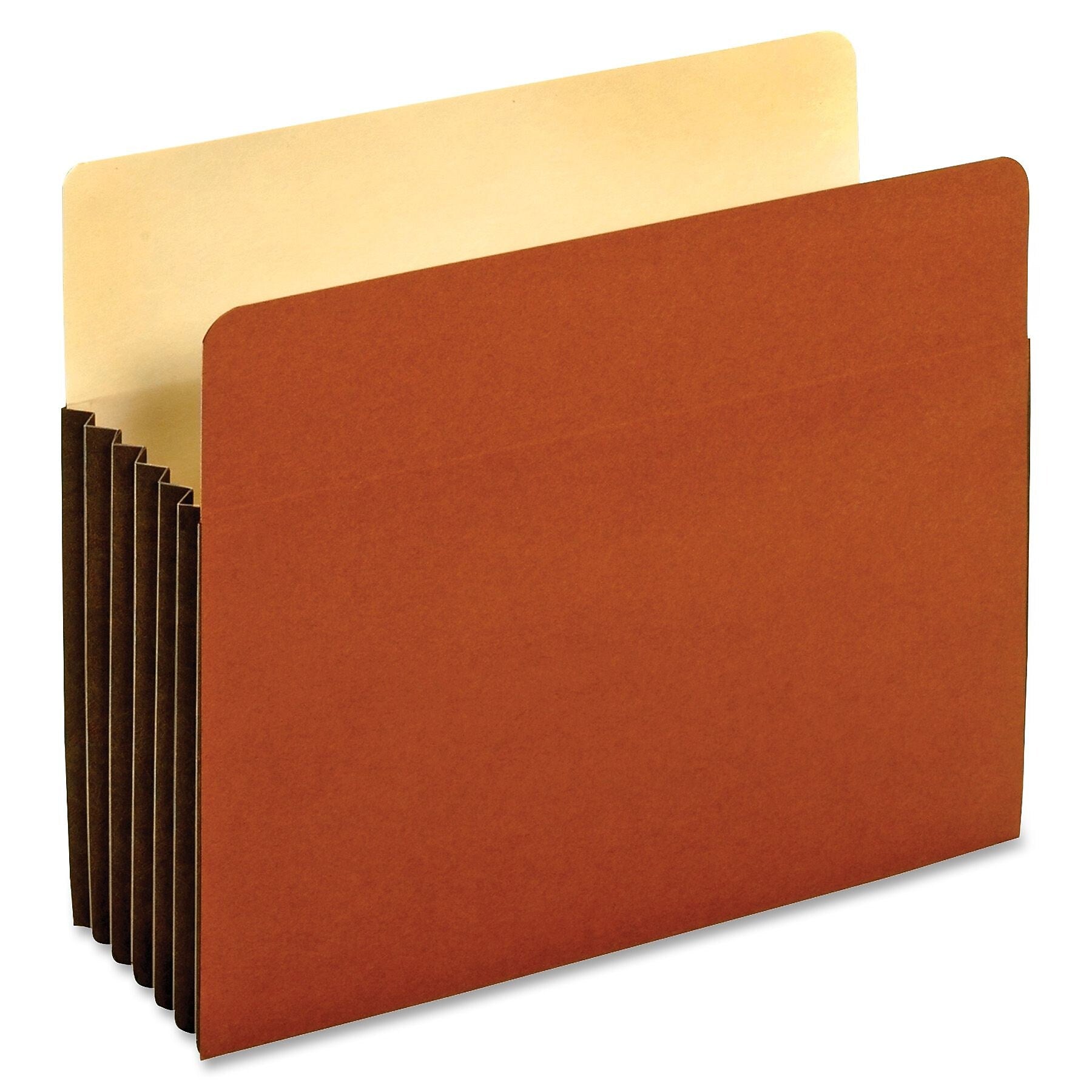 Pendaflex  Recycled Heavy Duty Reinforced File Pocket, 5 1/4" Expansion, Letter Size, Brown, 10/Box (63274))