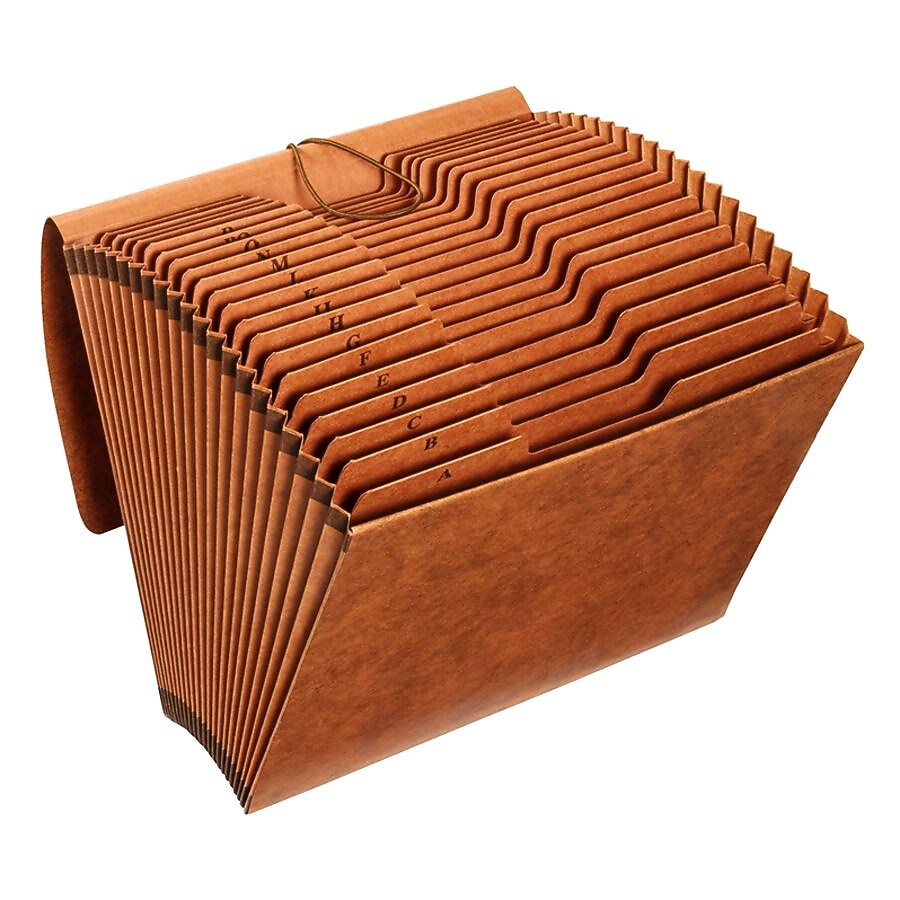 Pendaflex Heavy Duty Reinforced Paper Stock Accordion File, Alphabetical Index, 21 Pocket, Legal, Brown (R119ALHD)