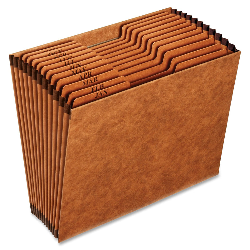 Pendaflex Accordion File, Monthly Index, 12 Pocket, Letter, Brown (R217MHD)
