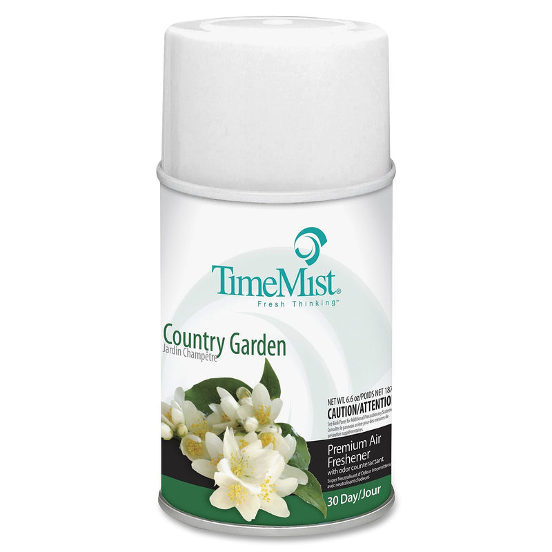 TimeMist® Metered Aerosol Fragrance Dispenser Refills, 6.6 oz, Country Garden, 12/Carton (332522TMCT)