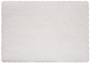 Hoffmaster® PM32052 Scalloped Edge Placemat, White, 9 3/4"(W) x 13 3/4"(L)