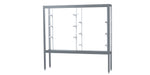 Ghent Challenger 72"W x 66"H x 16"D Floor Case, White Back, Satin Natural Finish, Aluminum Legs