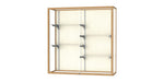 Ghent Champion 48"W x 48"H x 16"D Wall Case, Plaque Back, Champagne Finish