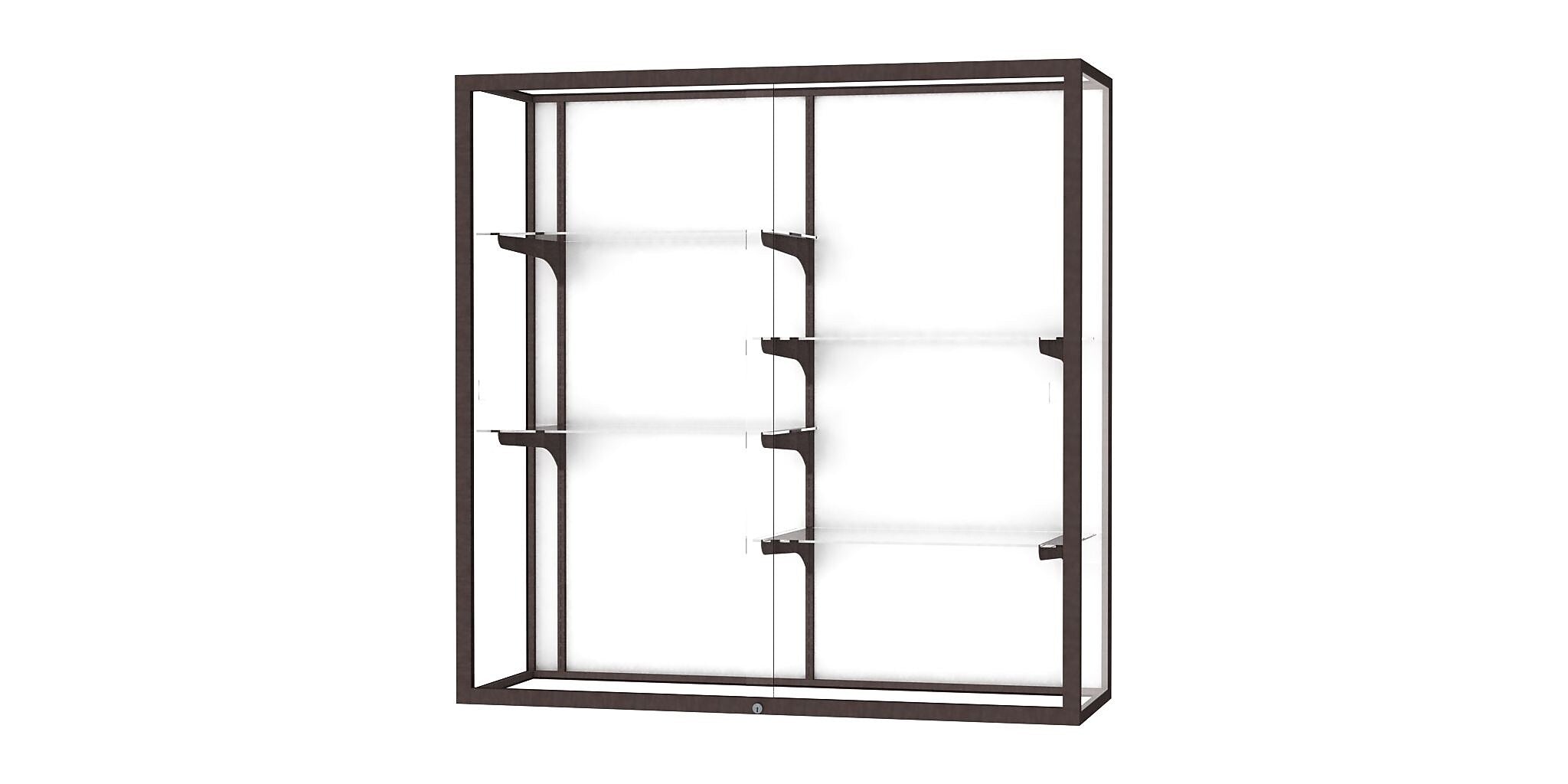 Ghent Champion 48"W x 48"H x 16"D Wall Case, Dk. Bronze Finish