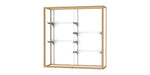Ghent Champion 48"W x 48"H x 16"D Wall Case, White Back, Champagne Finish