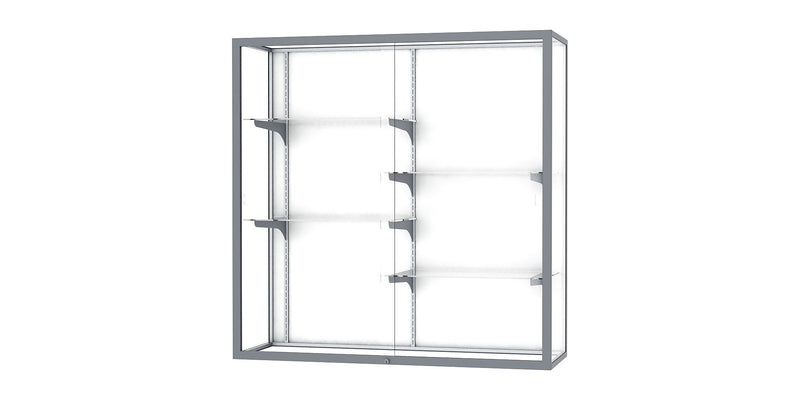 Ghent Champion 48"W x 48"H x 16"D Wall Case, White Back w/ Satin Finish