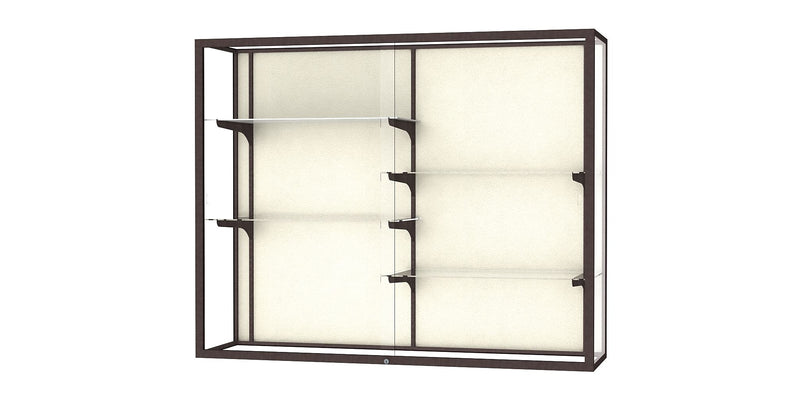 Ghent Champion 60"W x 48"H x 16"D Wall Case, Plaque Back w/ Dk. Bronze Finish