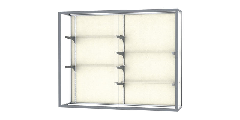 Ghent Champion 60"W x 48"H x 16"D Wall Case, Plaque Back w/ Satin Finish